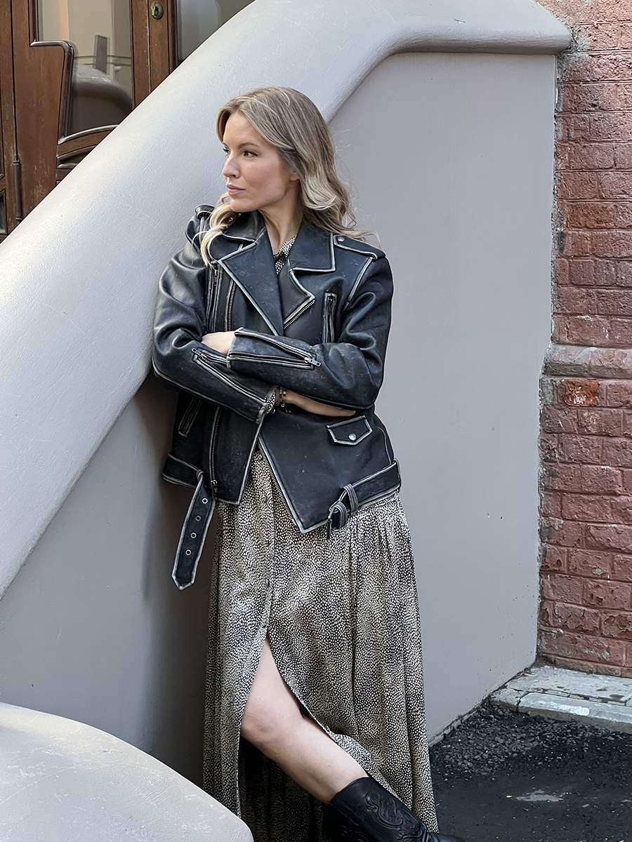 Черная косуха Винтаж, фото 2